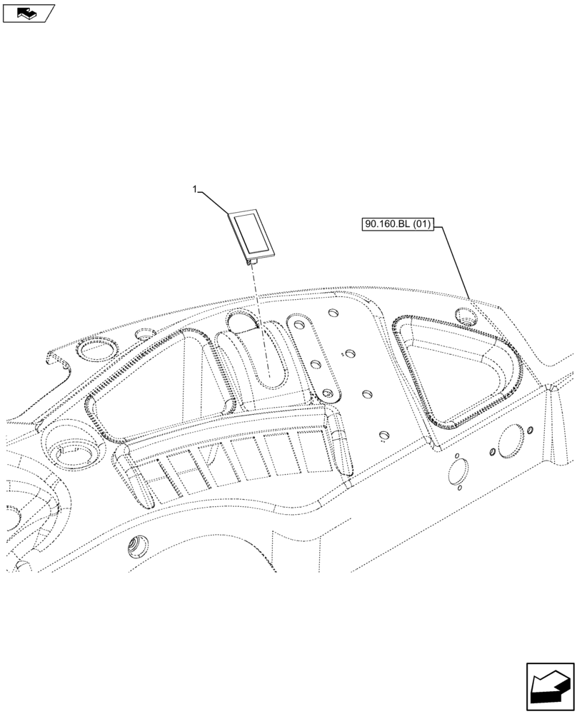 Схема запчастей Case IH FARMALL 105U - (55.513.AE[02]) - VAR - 390430 - PLUG LESS CREEPER SWITCH (55) - ELECTRICAL SYSTEMS