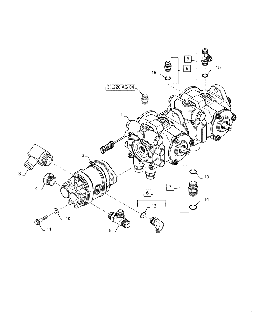 Схема запчастей Case IH WD1203 - (29.218.AG[01]) - HYDROSTATIC PUMP, DRIVE, 4 CYLINDER NON-DRAPER (29) - HYDROSTATIC DRIVE