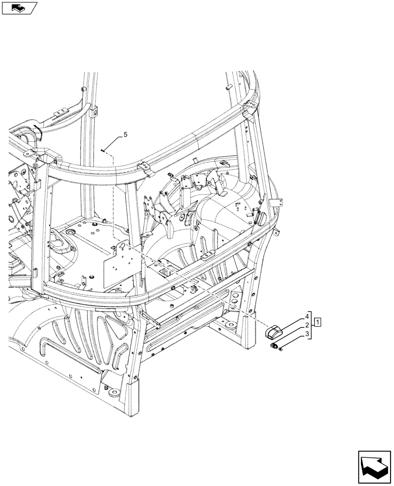 Схема запчастей Case IH FARMALL 85C - (55.404.BA[01]) - LICENSE PLATE LIGHT (55) - ELECTRICAL SYSTEMS