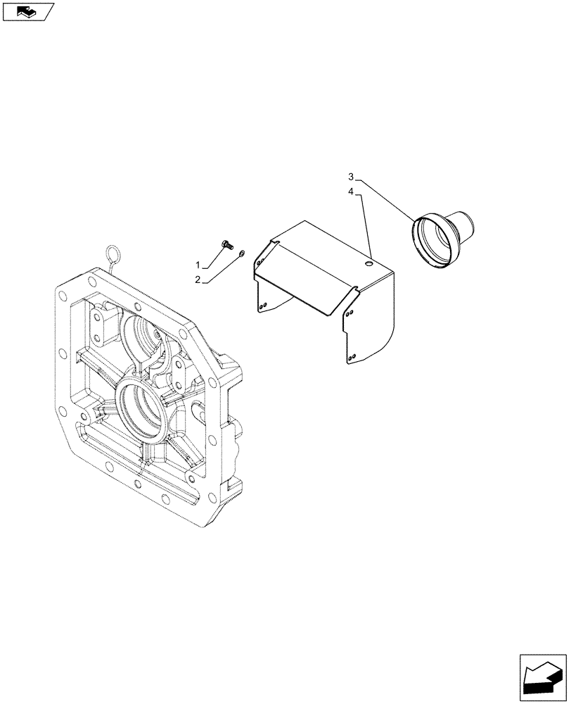 Схема запчастей Case IH FARMALL 85C - (31.110.AI[06]) - VAR - 334196, 334197, 334198, 334201 - PTO SHAFT, GUARD (31) - IMPLEMENT POWER TAKE OFF