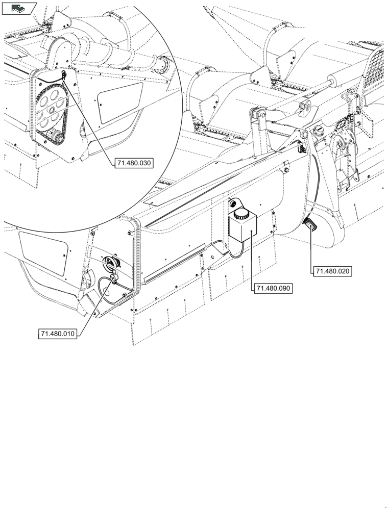Схема запчастей Case IH 2608XF - (00.000.71[01]) - PICTORIAL INDEX - LUBRICATION SYSTEM (00) - GENERAL & PICTORIAL INDEX