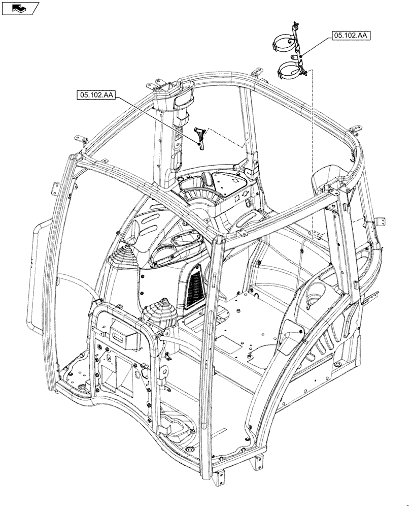 Схема запчастей Case IH FARMALL 95C - (05.000.00) - SECTION INDEX - MACHINE COMPLETION AND EQUIPMENT (05) - SERVICE & MAINTENANCE