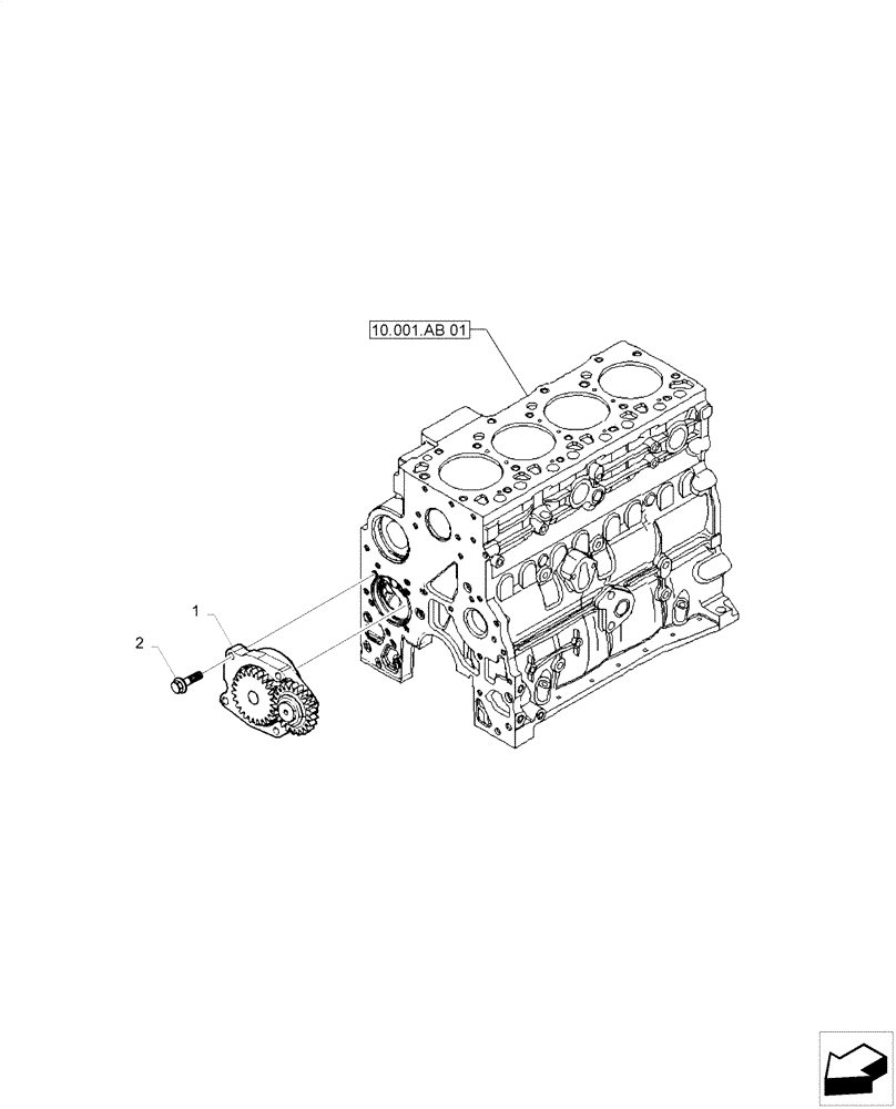 Схема запчастей Case IH F4HE0484D B101 - (10.304.AC) - OIL PUMP (10) - ENGINE