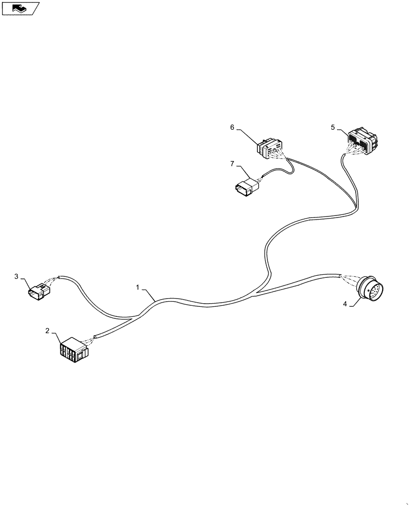 Схема запчастей Case IH MAGNUM 260 - (55.680.AA[02]) - HARNESS, AUTOGUIDANCE INSIDE (55) - ELECTRICAL SYSTEMS