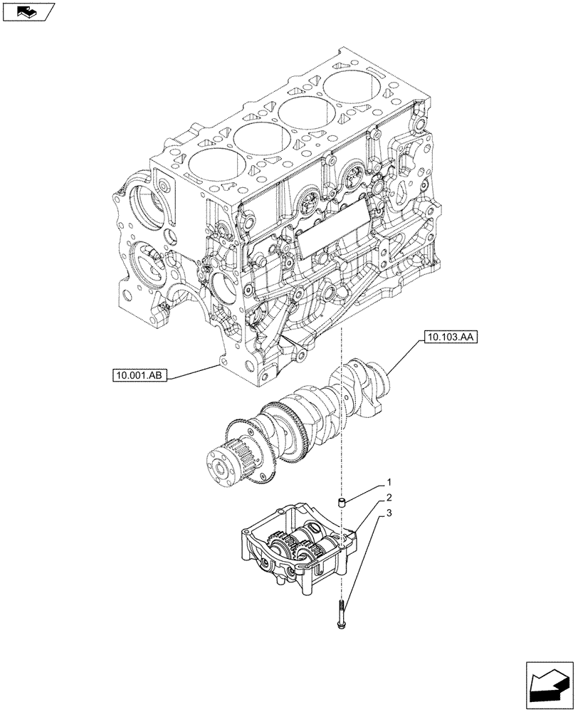 Схема запчастей Case IH F5DFL413H A009 - (10.110.AC) - DYNAMIC BALANCER (10) - ENGINE