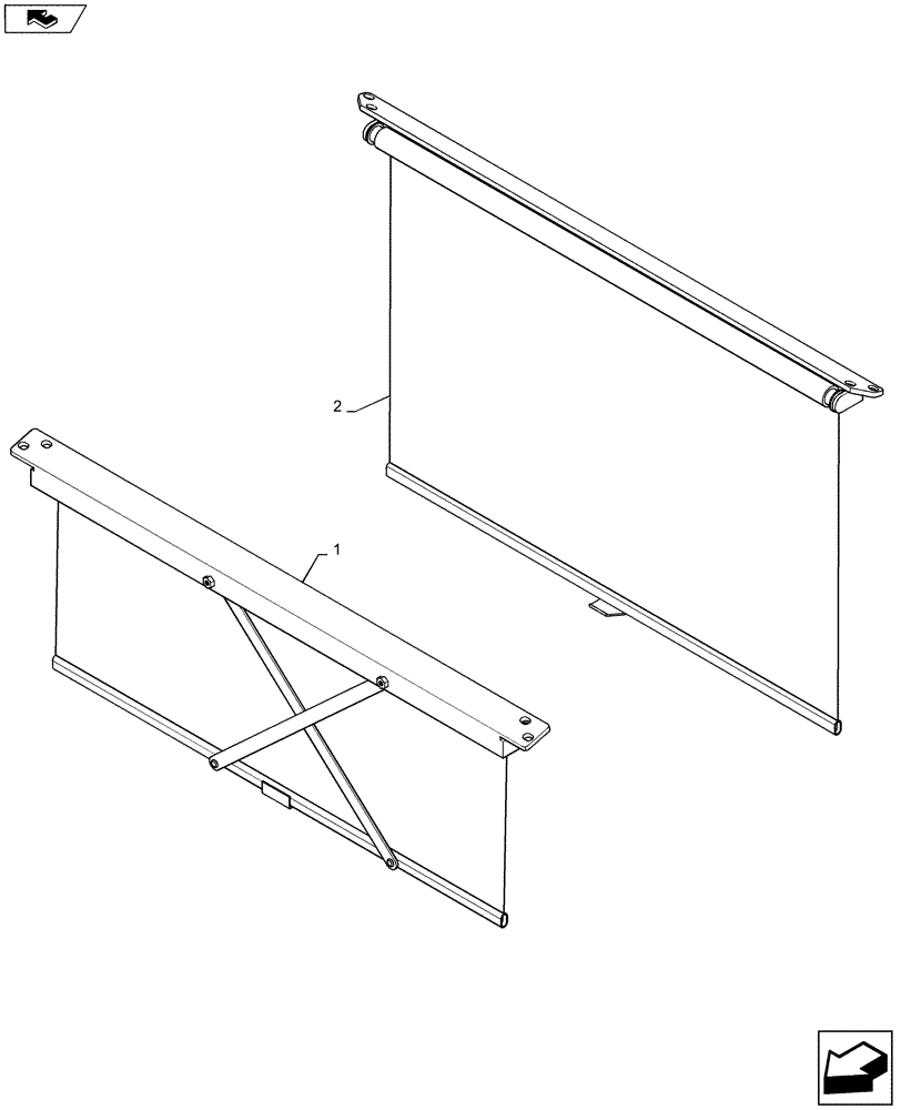 Схема запчастей Case IH WD1903 - (88.100.90[04]) - DIA, SUN CURTAIN (88) - ACCESSORIES