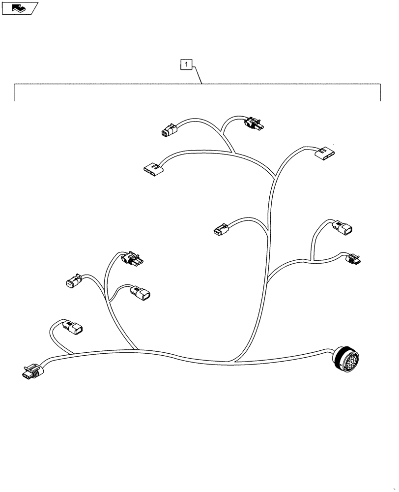 Схема запчастей Case IH 635 - (55.100.10[02]) - HARNESS, CHAMBER, MDL YEAR 2012 (55) - ELECTRICAL SYSTEMS