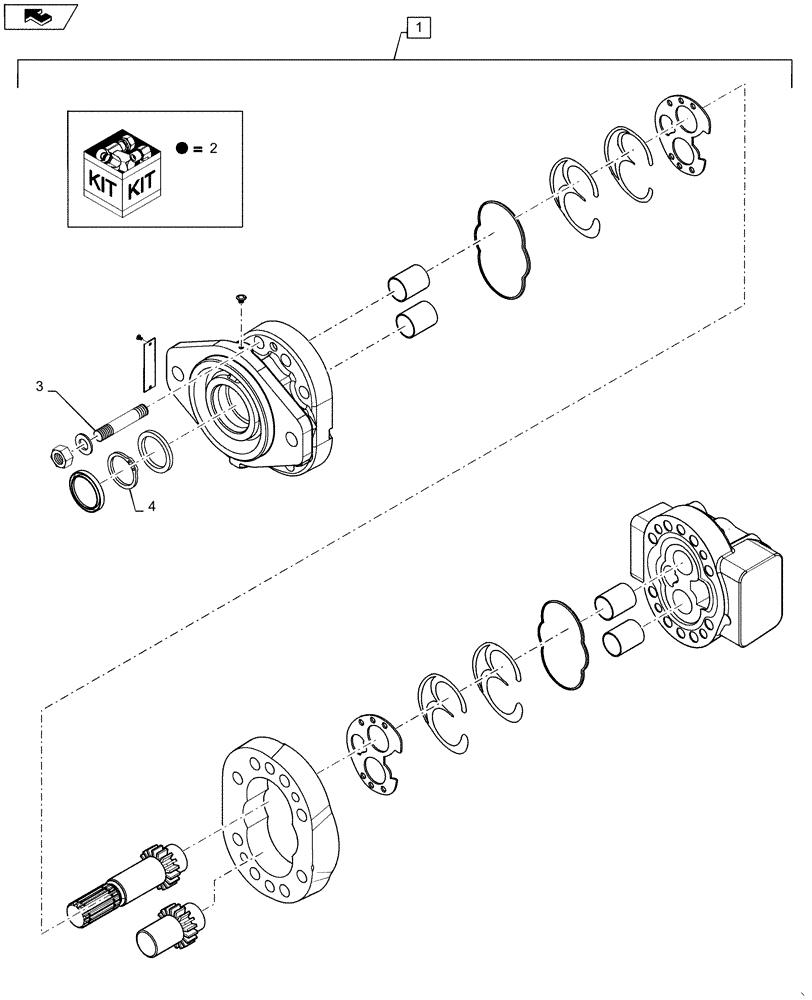 Схема запчастей Case IH WD1203 - (35.106.AD[01]) - HYDRAULIC PUMP, NON-DRAPER 4 CYLINDER (35) - HYDRAULIC SYSTEMS