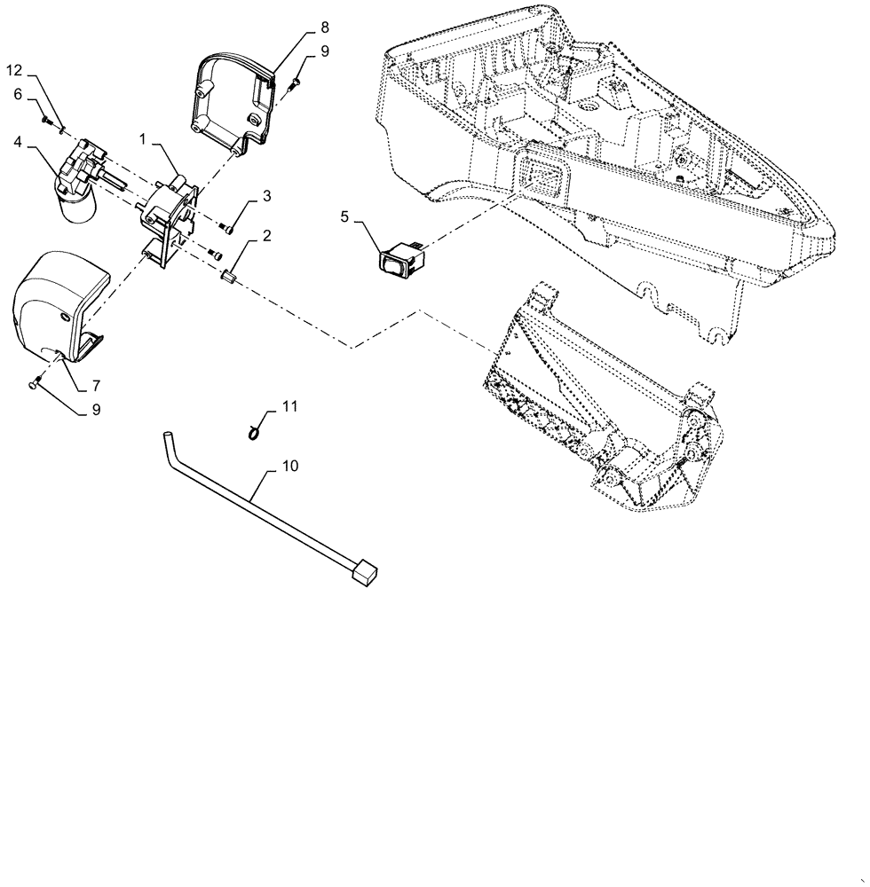 Схема запчастей Case IH MAGNUM 315 - (55.512.CS[05]) - ARMREST CONTROLS - ELECTRIC ADJUST (55) - ELECTRICAL SYSTEMS