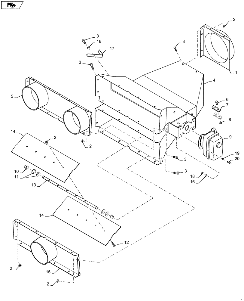 Схема запчастей Case IH 1625 - (77.904.AA[01]) - 2 SECTION AIR VALVE ASSEMBLY (77) - SEEDING/PLANTING