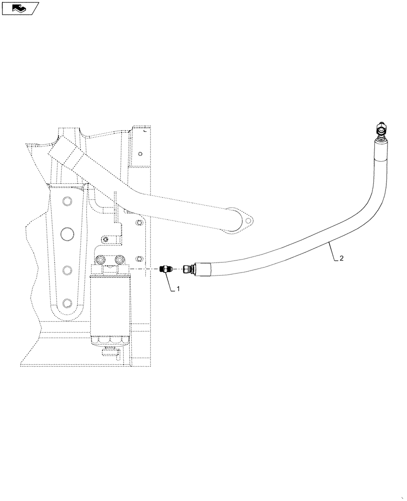 Схема запчастей Case IH MAGNUM 235 - (10.216.BA[01]) - FUEL LINE WITHOUT FUEL SEPARATOR FILTER (10) - ENGINE