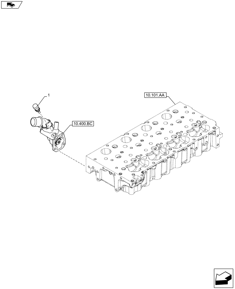 Схема запчастей Case IH F5DFL413H A009 - (55.012.AA) - COOLING SYSTEM LINE, SENSOR (55) - ELECTRICAL SYSTEMS