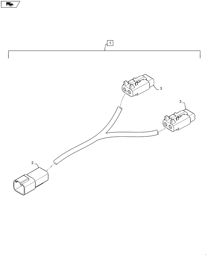 Схема запчастей Case IH MAGNUM 200 - (55.511.AM[02]) - WIRE HARNESS, BEACON LIGHT, DUAL (55) - ELECTRICAL SYSTEMS