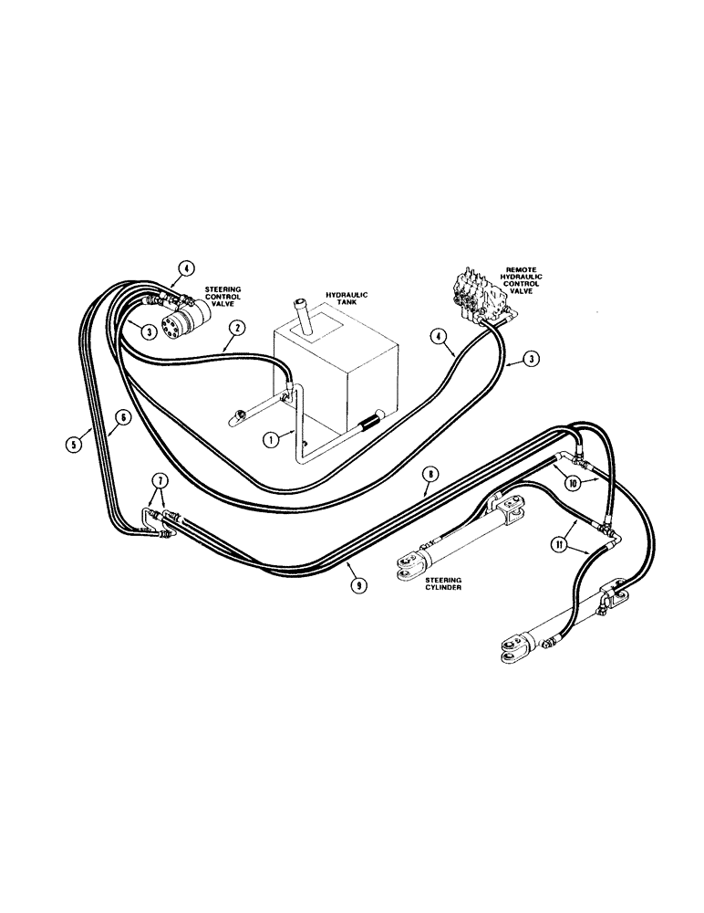 Схема запчастей Case IH 9130 - (1-16) - PICTORIAL INDEX, STEERING HYDRAULICS, WITHOUT FRONT STEERABLE AXLE (00) - PICTORIAL INDEX