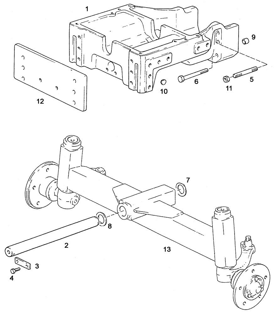 Схема запчастей Case IH C55 - (05-05[02]) - FRONT AXLE SUPPORT - 2 WD (04) - STEERING