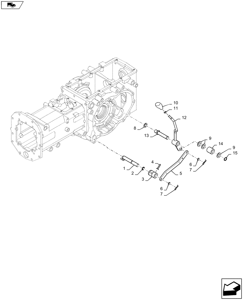 Схема запчастей Case IH FARMALL 35A - (31.101.AC[02]) - SHIFT LEVER & FORK - M/PTO - 4WD (31) - IMPLEMENT POWER TAKE OFF