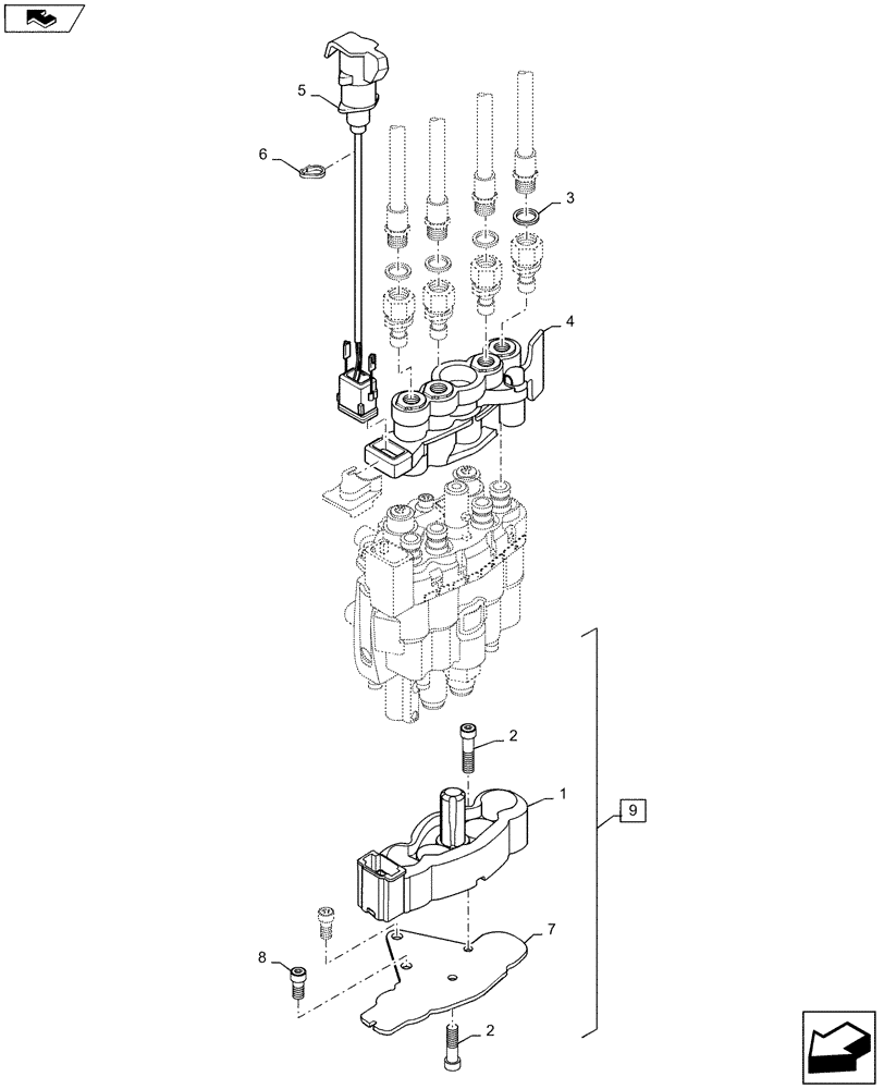 Схема запчастей Case IH L735 - (35.310.AP[08]) - VAR - 713630006 - CONVERSION KIT - OLD HYDRAULICS TO LCS (35) - HYDRAULIC SYSTEMS