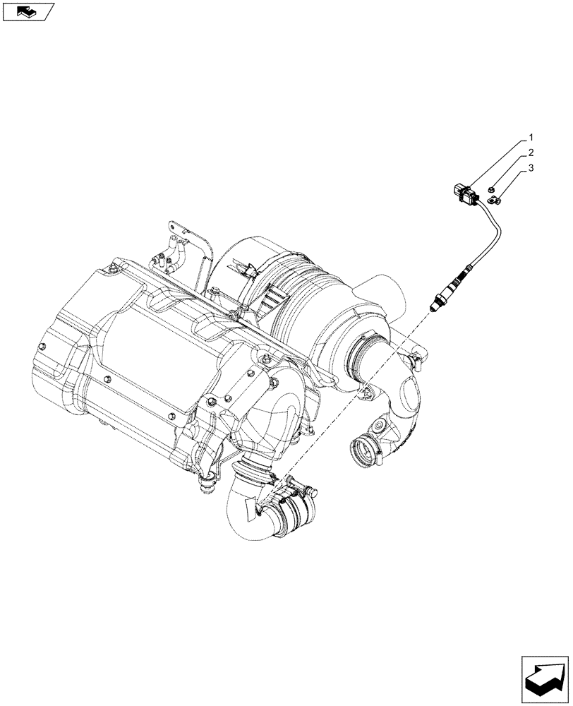 Схема запчастей Case IH FARMALL 85C - (55.989.AD) - VAR - 391013 - DPF, SENSOR (55) - ELECTRICAL SYSTEMS