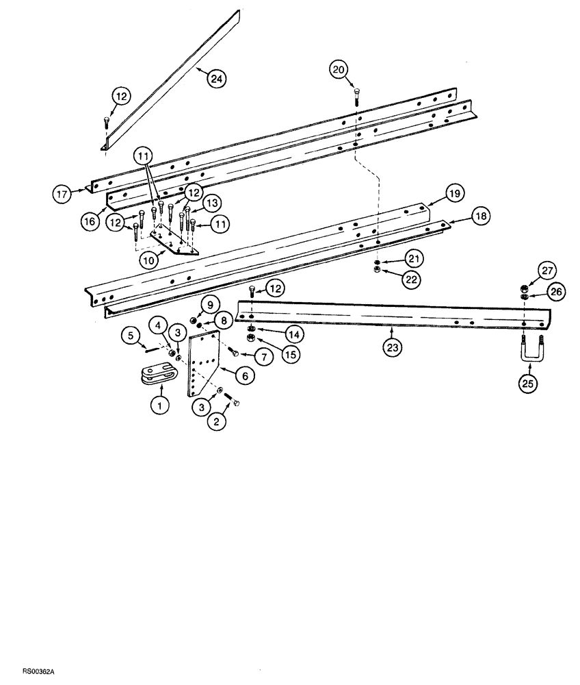 Схема запчастей Case IH 5700 - (9-152) - TRACTOR HITCH, TRAIL BEHIND MODELS, 7 FOOT WIDE FRAME (18) - MISCELLANEOUS