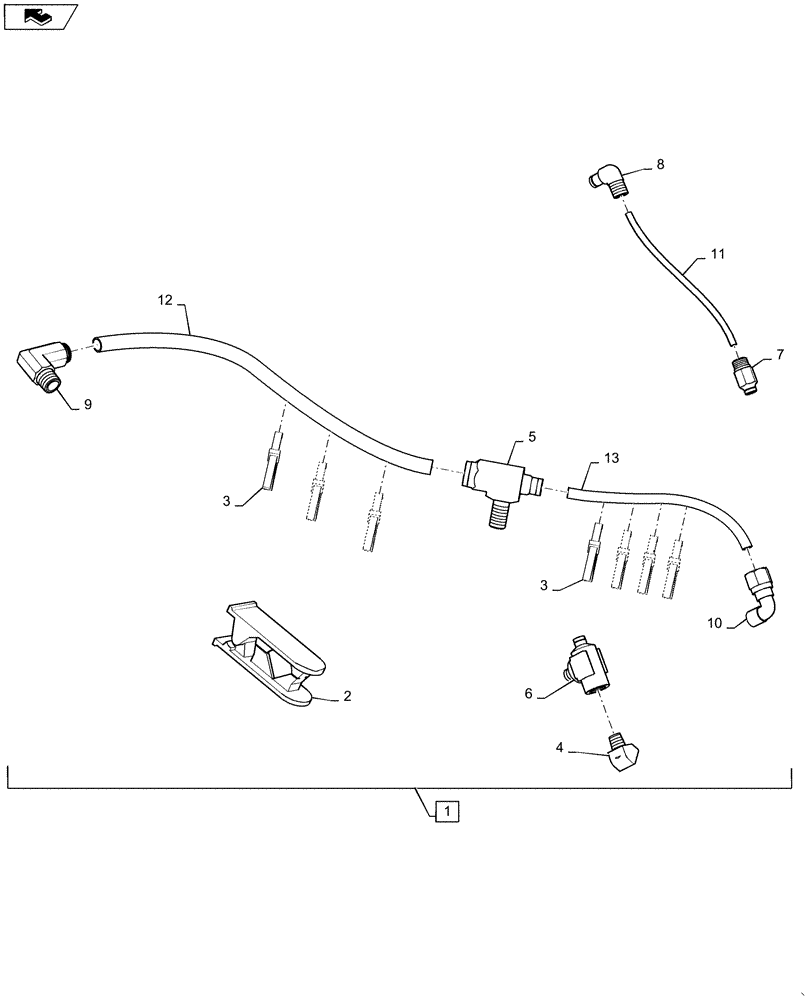 Схема запчастей Case IH STEIGER 485 - (09-28[03]) - SEAT SUSPENSION AIRLINE SERVICE KIT (09) - CHASSIS