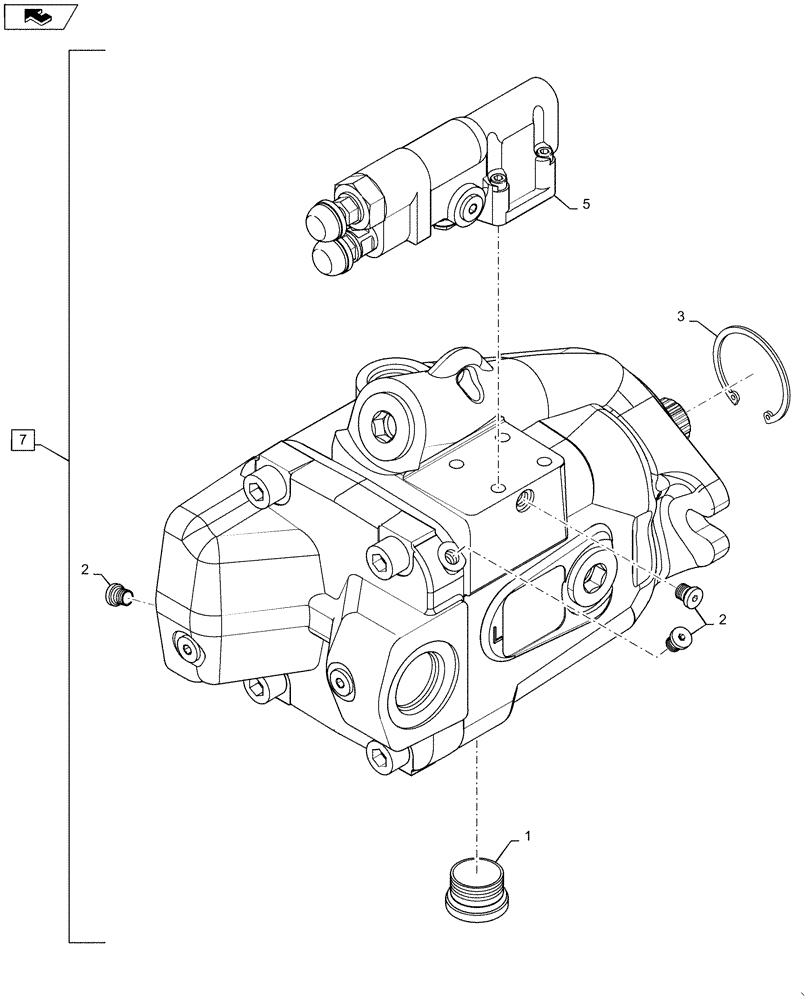 Схема запчастей Case IH 635 - (29.218.03[02]) - AUXILLARY HYDRAULIC PUMP, MDL YEAR 2012 (29) - HYDROSTATIC DRIVE