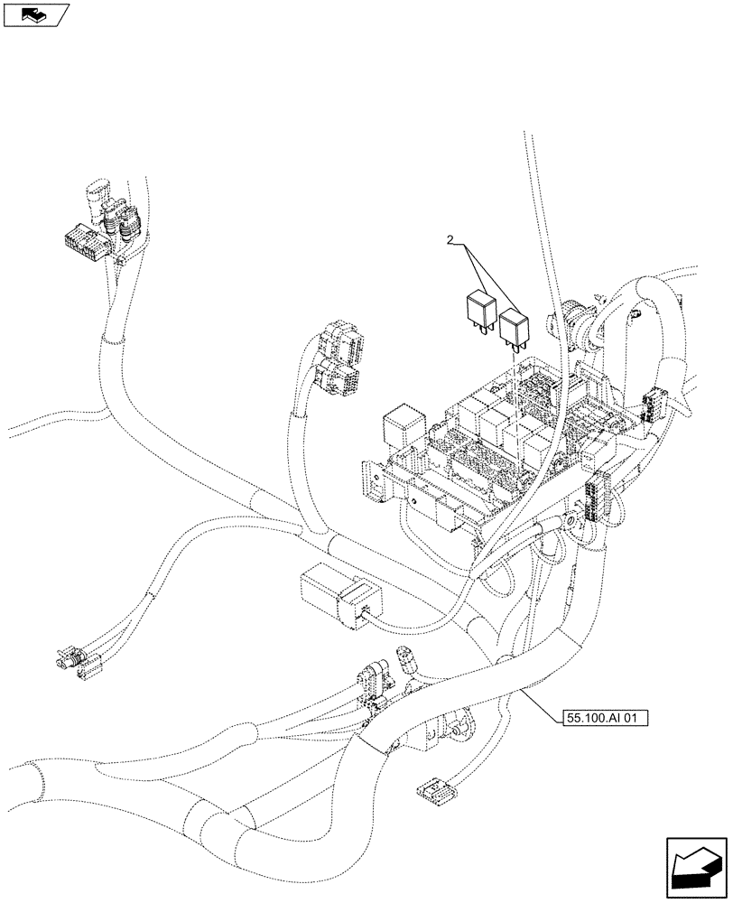 Схема запчастей Case IH FARMALL 105U - (88.033.AA[04]) - DIA KIT, TRAILER BRAKE VALVE - ISO (88) - ACCESSORIES