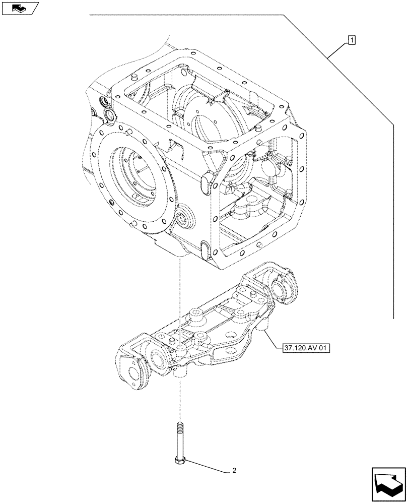 Схема запчастей Case IH FARMALL 115U - (88.037.AA[08]) - DIA KIT - CAT. C SLIDER TYPE TRAILER HITCH WITH SUPPORT - ISO (88) - ACCESSORIES