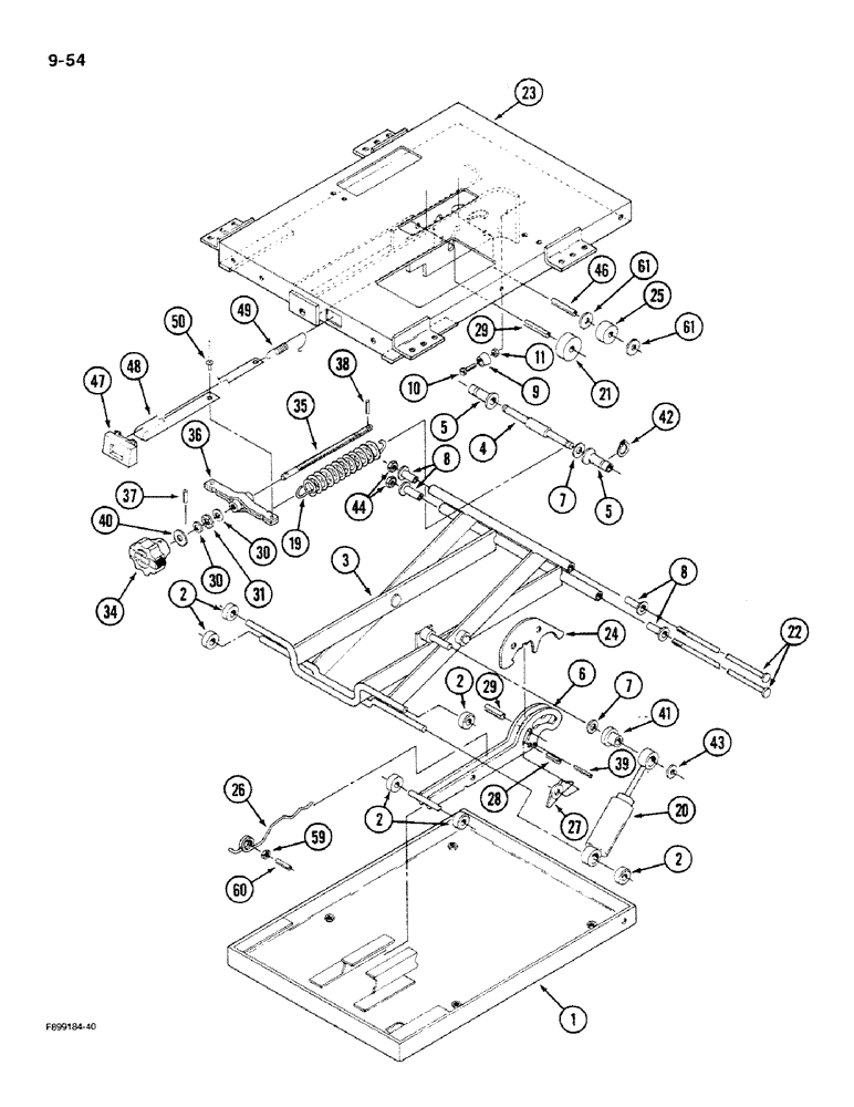 Схема запчастей Case IH 9280 - (9-54) - VINYL SEAT, MECHANICAL SUSPENSION (CONTD) (09) - CHASSIS/ATTACHMENTS