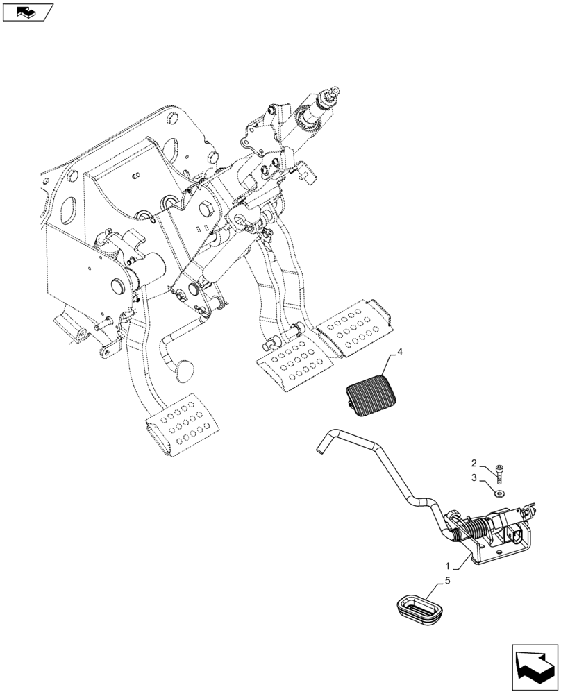 Схема запчастей Case IH FARMALL 85C - (55.525.AK) - THROTTLE CONTROL (55) - ELECTRICAL SYSTEMS