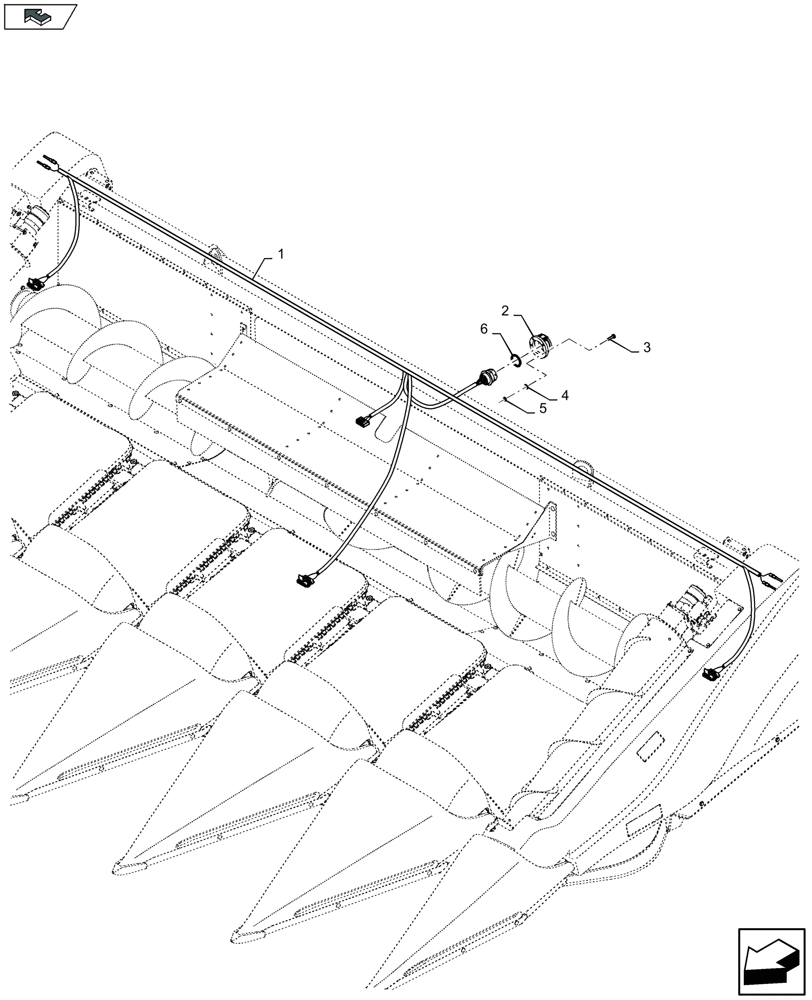 Схема запчастей Case IH 2608XR - (55.100.010) - MAIN CABLE HARNESS (55) - ELECTRICAL SYSTEMS