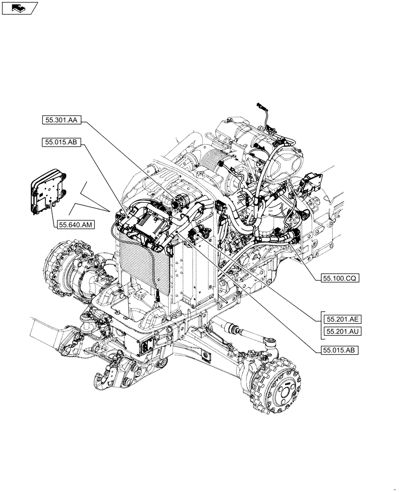 Схема запчастей Case IH FARMALL 95C - (00.000.55[01]) - PICTORIAL INDEX - ELECTRICAL SYSTEMS (00) - GENERAL & PICTORIAL INDEX