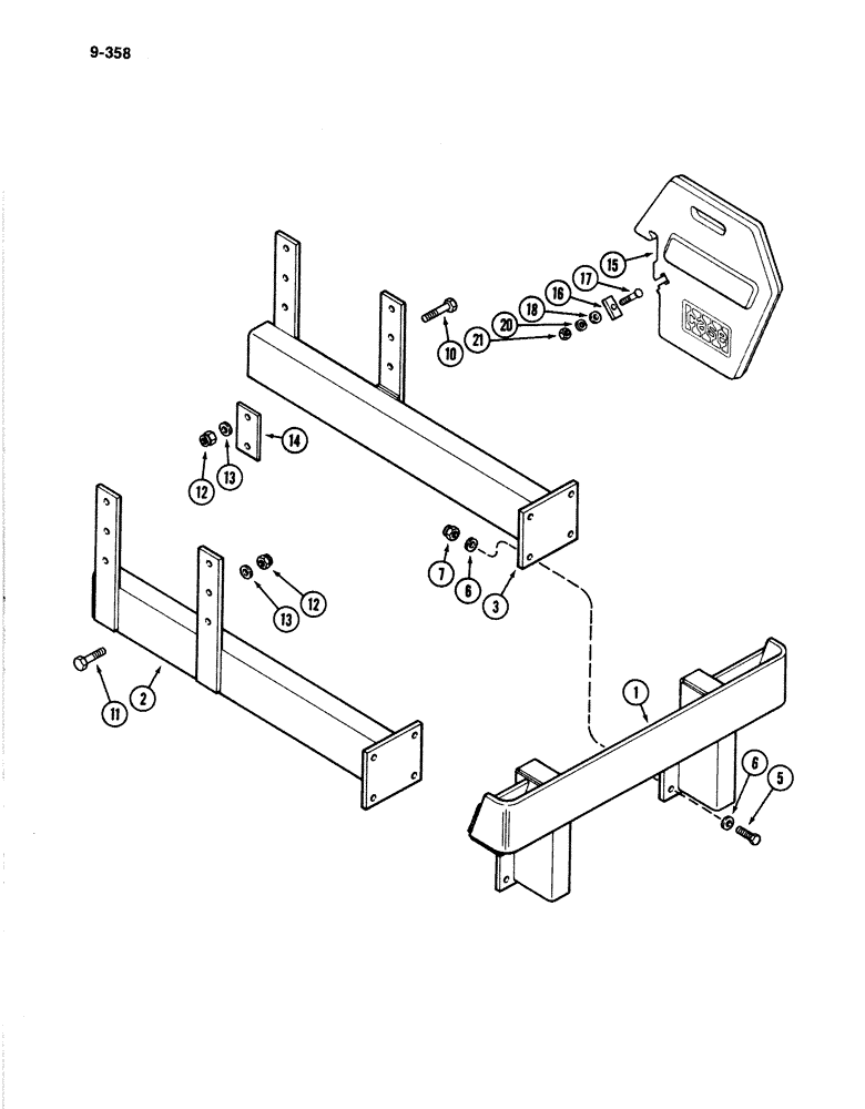 Схема запчастей Case IH 4894 - (9-358) - FRONT END WEIGHTS (09) - CHASSIS/ATTACHMENTS