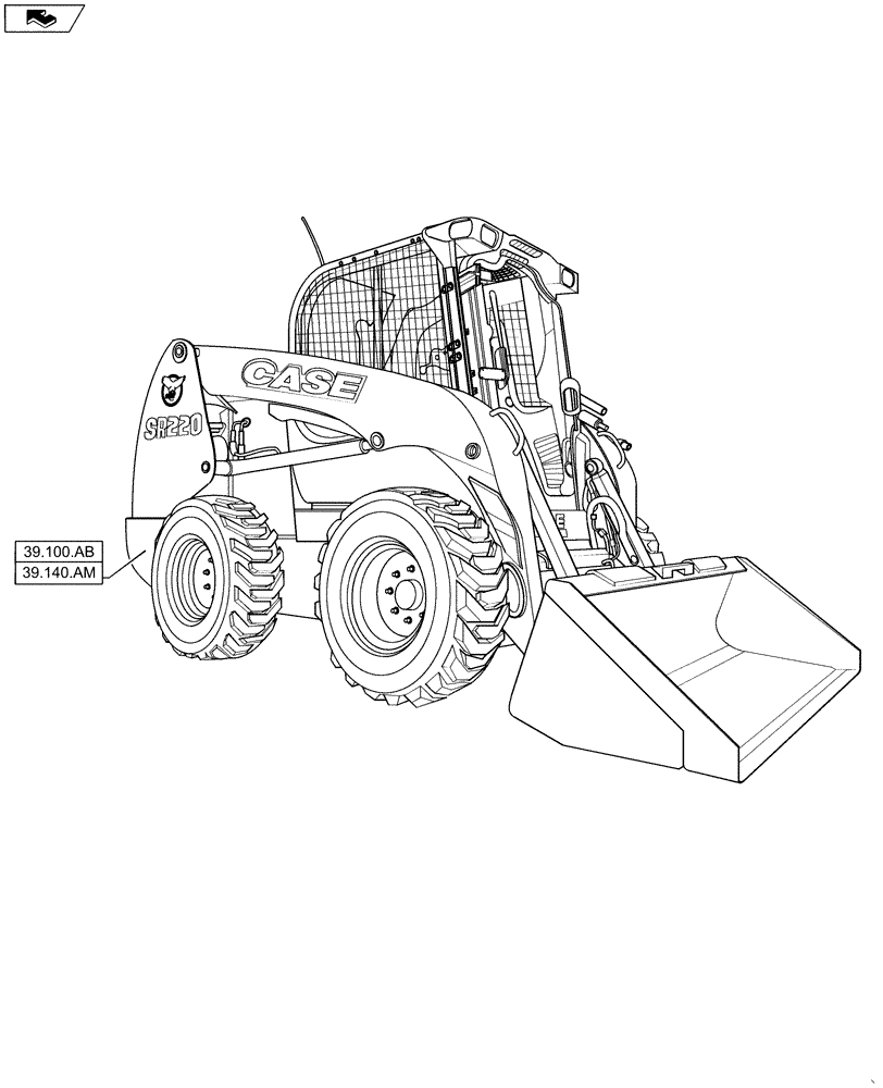 Схема запчастей Case IH SR220 - (39.000.00) - PICTORIAL INDEX - FRAME (39) - FRAMES AND BALLASTING