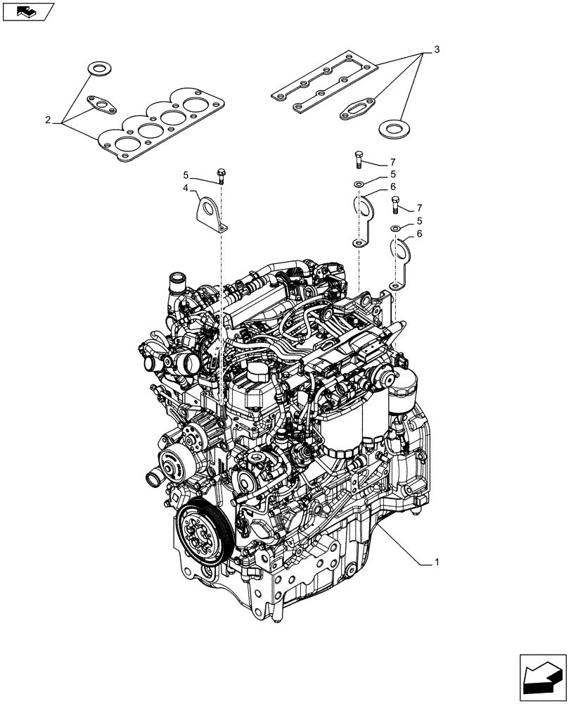 Схема запчастей Case IH F5DFL413H A009 - (10.001.AD) - ENGINE (10) - ENGINE