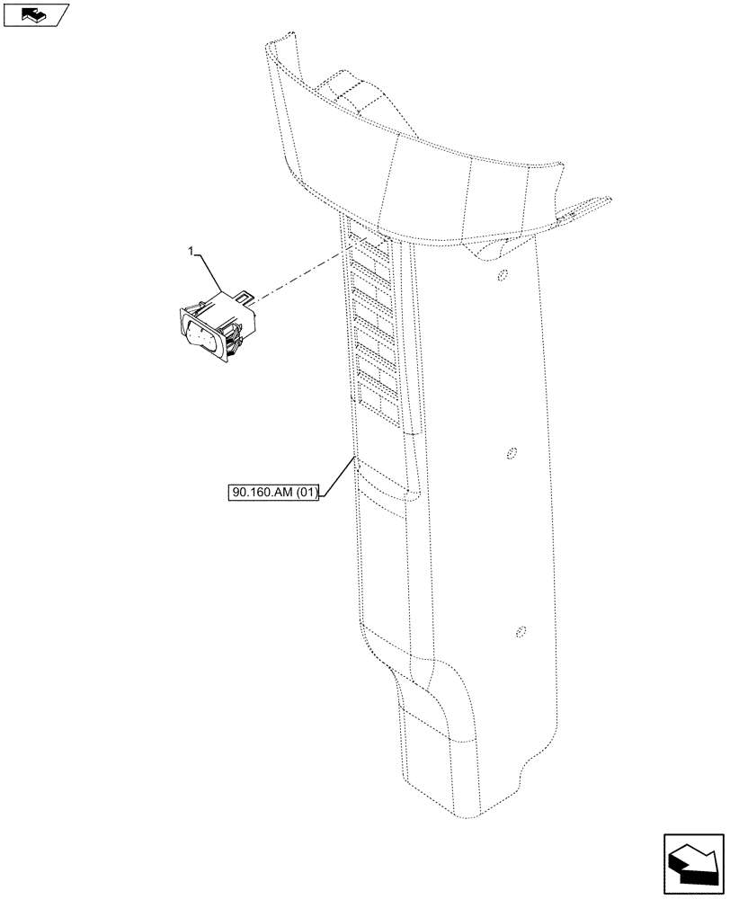 Схема запчастей Case IH FARMALL 105U - (55.302.AI[02]) - VAR - 330798 - ELECTRONIC BATTERY ISOLATOR SWITCH (55) - ELECTRICAL SYSTEMS