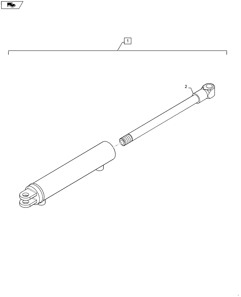 Схема запчастей Case IH 2240 - (35.911.AC[01]) - HYDRAULIC CYLINDER, LADDER (35) - HYDRAULIC SYSTEMS