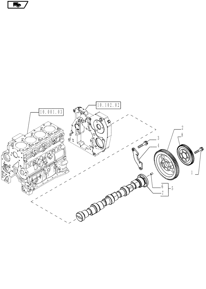 Схема запчастей Case IH P70 - (10.106.01) - CAMSHAFT - TIMING CONTROL (10) - ENGINE