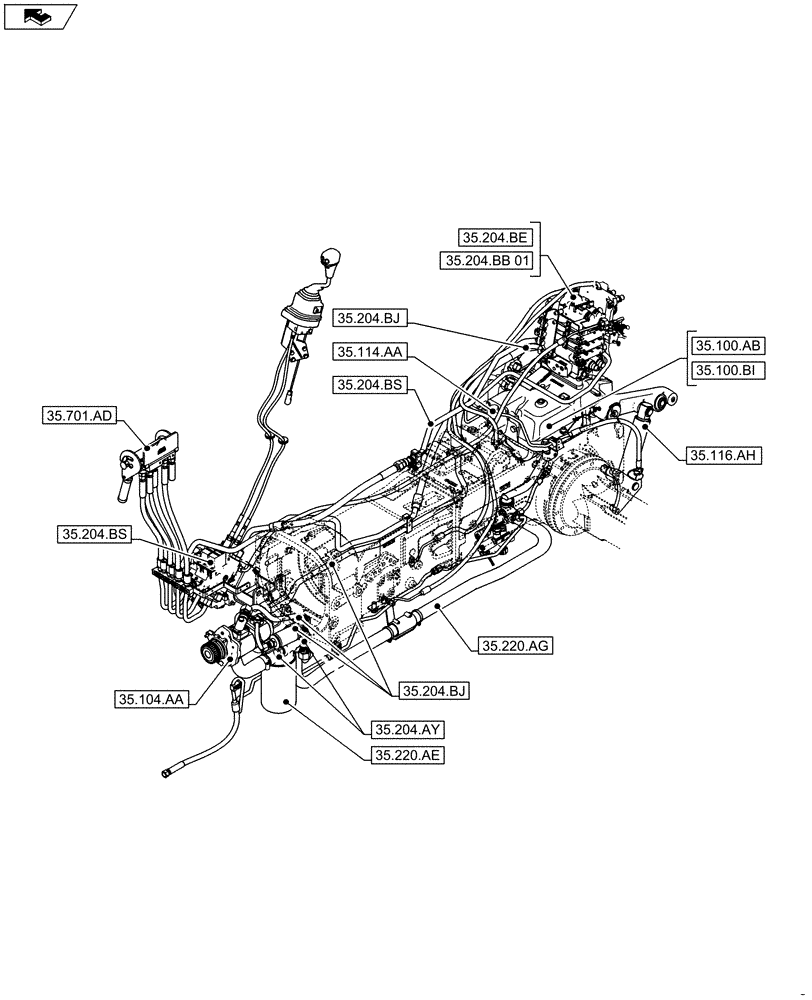 Схема запчастей Case IH FARMALL 115C - (35.000.00) - SECTION INDEX, HYDRAULIC SYSTEM (35) - HYDRAULIC SYSTEMS