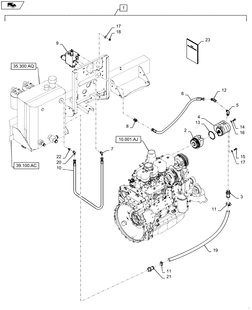 Схема запчастей Case IH WD1203 - (88.100.35[02]) - DIA KIT, TRAC HYD SYSTEM, 4 CYLINDER (88) - ACCESSORIES