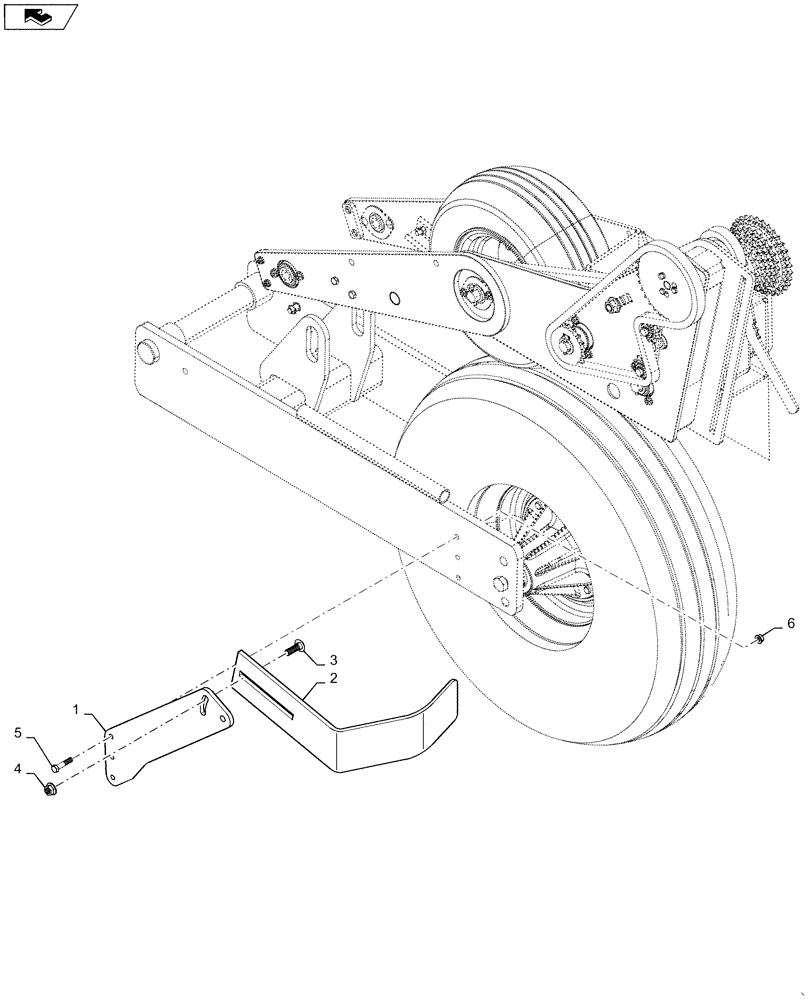 Схема запчастей Case IH 1255 - (61.901.AA[04]) - SEED METER MUD SCRAPER (61) - METERING SYSTEM