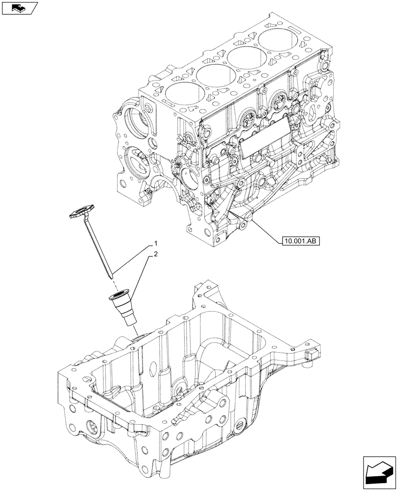 Схема запчастей Case IH F5DFL413H A009 - (10.304.AJ) - ENGINE OIL, FILLER (10) - ENGINE