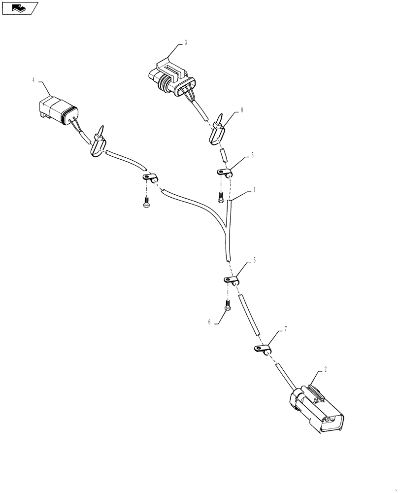 Схема запчастей Case IH MAGNUM 315 - (55.045.AD[02]) - HARNESS, CLASS V, SADDLE SUSPENDED MFD AXLE-MAGNUM 290,315,340,370 (55) - ELECTRICAL SYSTEMS