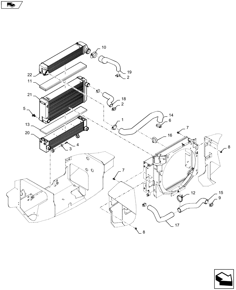 Схема запчастей Case IH SR250 - (10.400.02[01]) - COOLING SYSTEM (10) - ENGINE