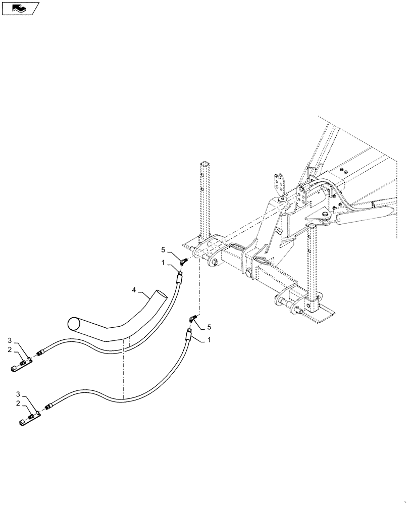 Схема запчастей Case IH 1255 - (35.780.AD[04]) - TRACTOR HOSES FOR 12 AND 16 ROW (35) - HYDRAULIC SYSTEMS