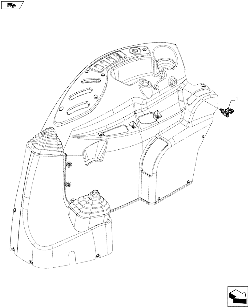 Схема запчастей Case IH FARMALL 115C - (55.510.BM[02]) - AUXILIARY POWER OUTLET, W/O CAB (55) - ELECTRICAL SYSTEMS