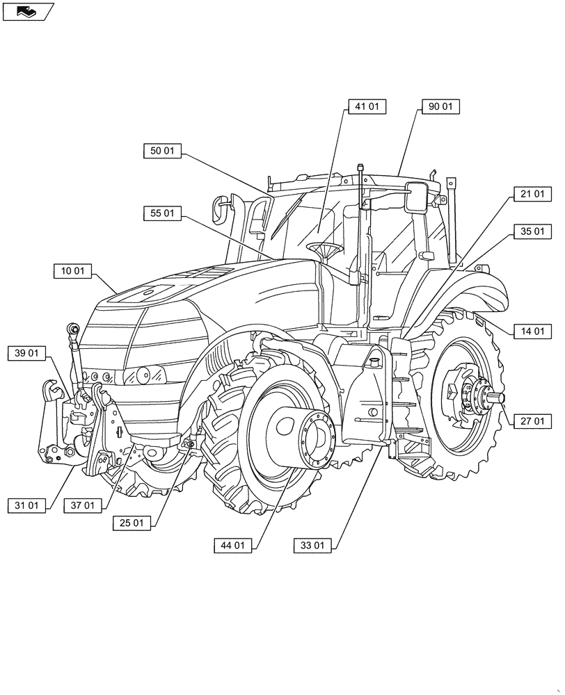 Схема запчастей Case IH MAGNUM 315 - (00.000.00) - PICTORIAL INDEX - MAIN SECTIONS (00) - GENERAL & PICTORIAL INDEX