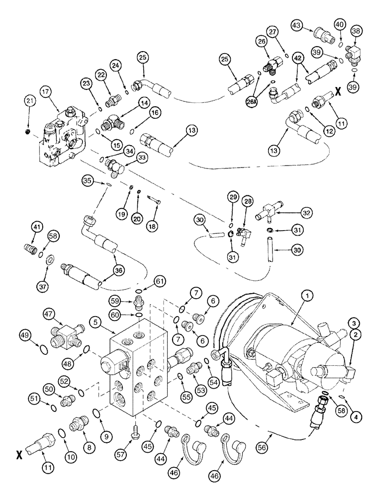 Схема запчастей Case IH 2388 - (08-20[01]) - HYDRAULICS - REEL DRIVE, BTW JJC0268800 & JJC0270499 (07) - HYDRAULICS