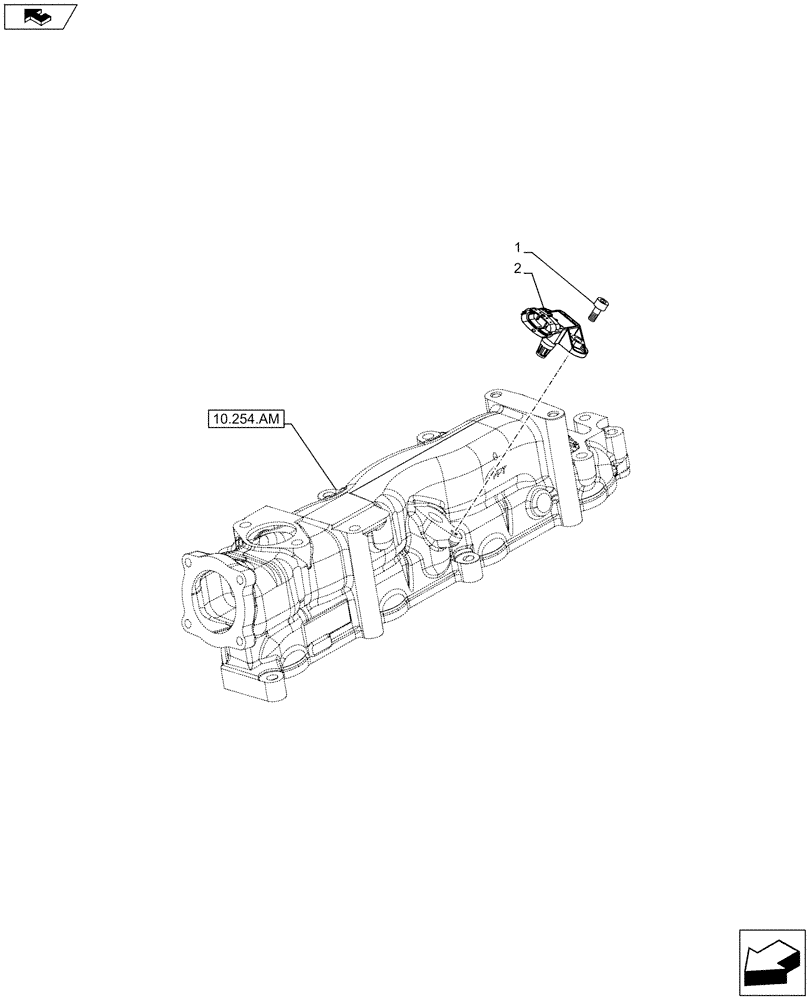 Схема запчастей Case IH F5DFL413H A009 - (55.014.AD) - AIR INTAKE, SENSOR (55) - ELECTRICAL SYSTEMS