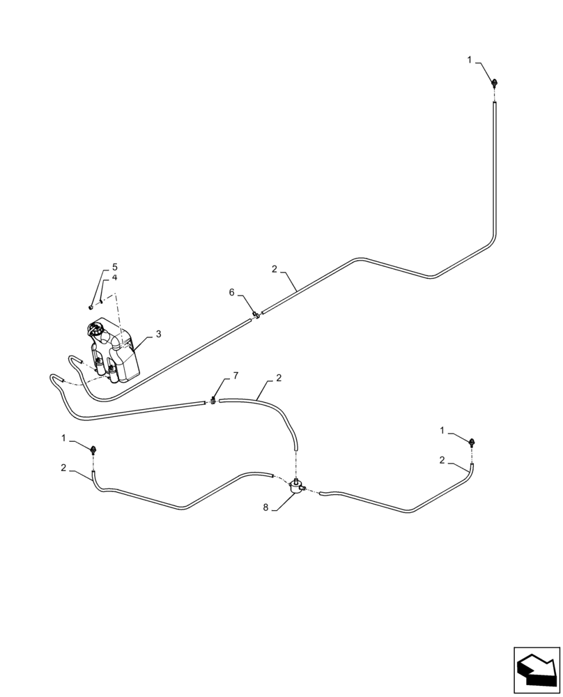 Схема запчастей Case IH MAGNUM 260 - (55.518.AT) - WINDSHIELD WASHER (55) - ELECTRICAL SYSTEMS