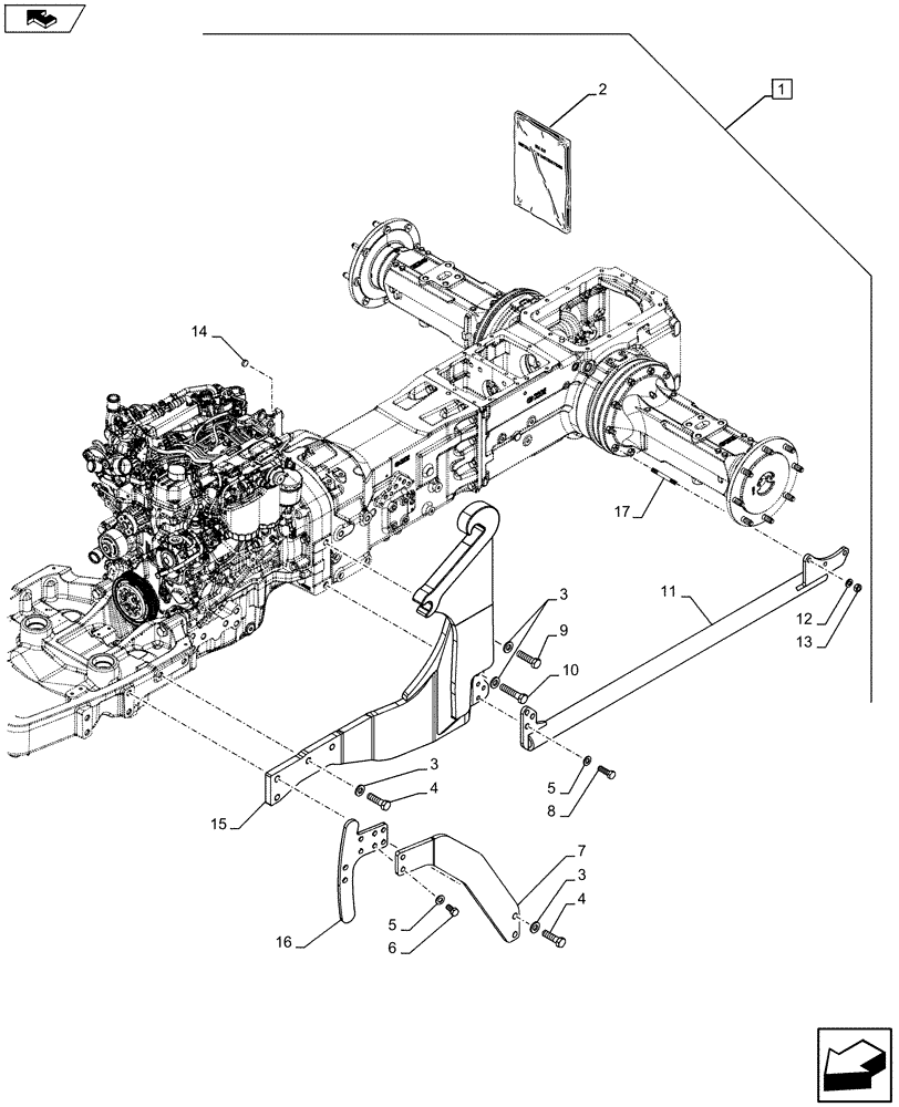 Схема запчастей Case IH FARMALL 105U - (88.082.AA[01]) - DIA KIT, FRONT LOADER, BUCKET, ISO (88) - ACCESSORIES